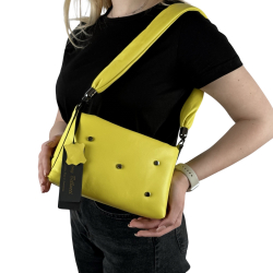 ​Сумка жіноча шкіряна Tony Bellucci 0558-2025 лимонна