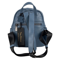 Рюкзак жіночий шкіряний Tony Bellucci 0622-215 блакитний