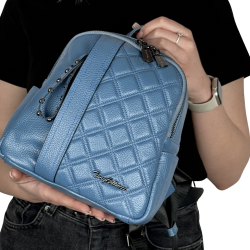 Рюкзак жіночий шкіряний Tony Bellucci 0622-215 блакитний