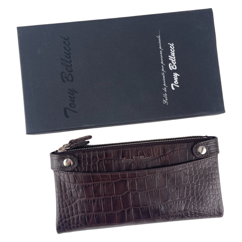 Гаманець жіночий шкіряний Tony Bellucci T800-355 темно-коричневий