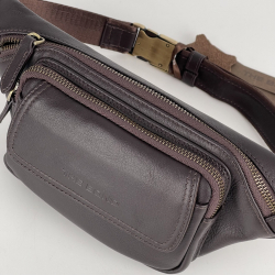 Сумка крос боді чоловіча шкіряна The Bond 1403-4 темно-коричнева