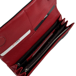 Кошелек женский кожаный Karya 1159-45-46 черный (внутри красный)