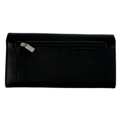 Кошелек женский кожаный Karya 1159-45-46 черный (внутри красный)