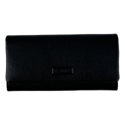 Кошелек женский кожаный Karya 1159-45-46 черный (внутри красный)