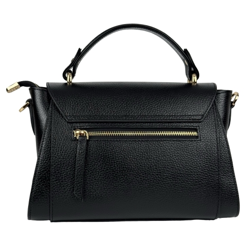 Сумка жіноча шкіряна Tony Bellucci 0551-281 чорна (золота фурнітура)