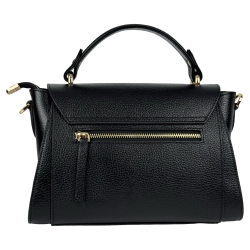 Сумка жіноча шкіряна Tony Bellucci 0551-281 чорна (золота фурнітура)