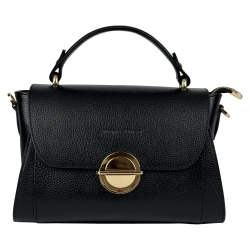 Сумка жіноча шкіряна Tony Bellucci 0551-281 чорна (золота фурнітура)