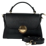 Сумка жіноча шкіряна Tony Bellucci 0551-281 чорна (золота фурнітура)
