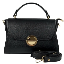 Сумка жіноча шкіряна Tony Bellucci 0551-281 чорна (золота фурнітура)