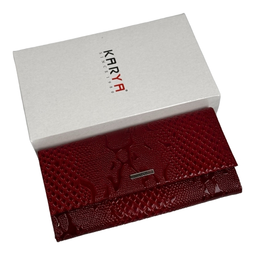 Кошелек женский кожаный лакированный Karya 1071-019 красный