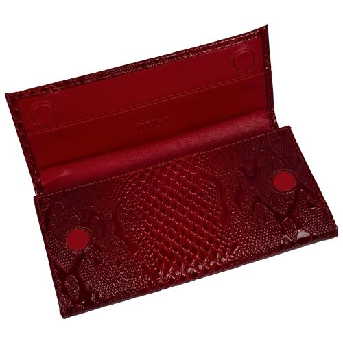 Кошелек женский кожаный лакированный Karya 1071-019 красный