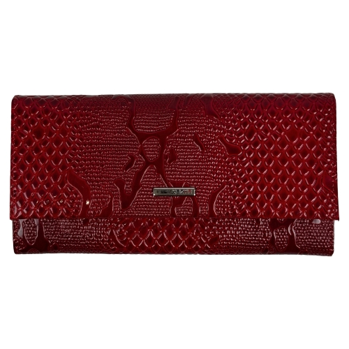 Кошелек женский кожаный лакированный Karya 1071-019 красный
