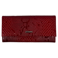 Кошелек женский кожаный лакированный Karya 1071-019 красный