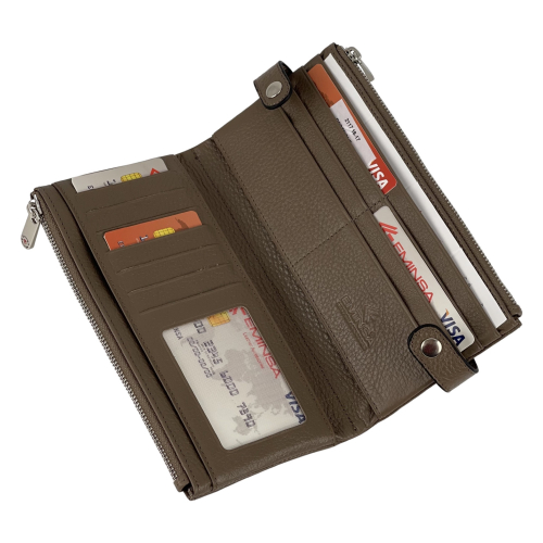 Кошелек женский кожаный Eminsa 2117 18-17 светло-коричневый