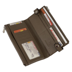 Гаманець жіночий шкіряний Eminsa 2117 18-17 світло-коричневий