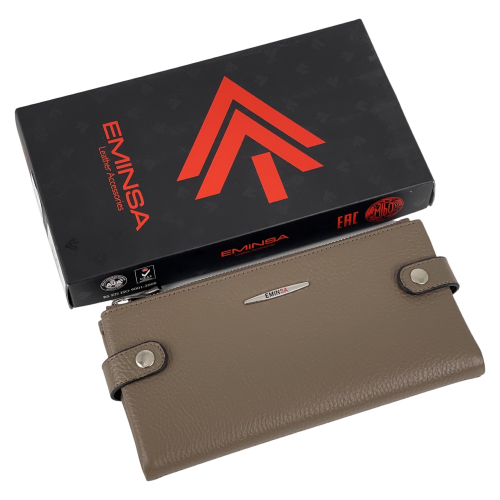 Кошелек женский кожаный Eminsa 2117 18-17 светло-коричневый