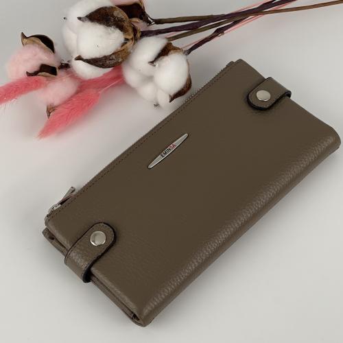 Кошелек женский кожаный Eminsa 2117 18-17 светло-коричневый