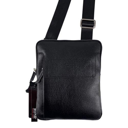 Сумка мужская через плечо кожаная Bond Non 1397-281 черная