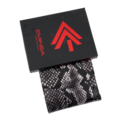 Гаманець жіночий шкіряний Eminsa 2015 82-1 чорно білий