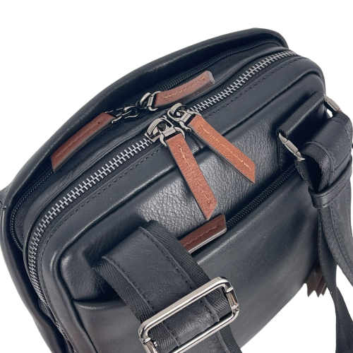 Сумка мужская кожаная The Bond 1181-1 черная