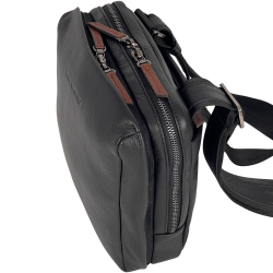 Сумка чоловіча шкіряна The Bond 1181-1 чорна