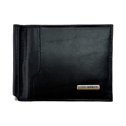 Гаманець-затискач для грошей чоловічий шкіряний Karya 0455-1 чорний