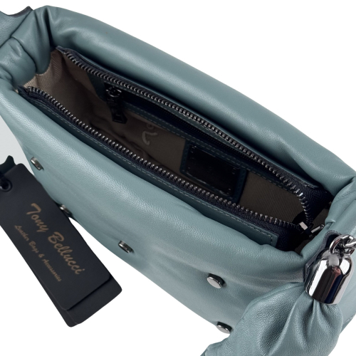 ​Сумка жіноча шкіряна Tony Bellucci 0558-2026 бірюзова