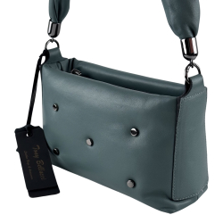 ​Сумка жіноча шкіряна Tony Bellucci 0558-2026 бірюзова