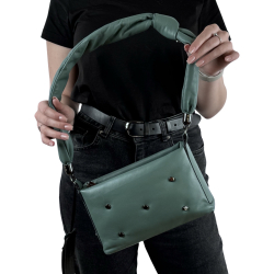 ​Сумка жіноча шкіряна Tony Bellucci 0558-2026 бірюзова