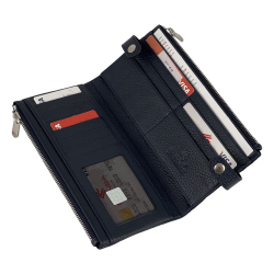 Кошелек женский кожаный Eminsa 2117 18-19 темно-синий