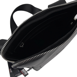 Сумка чоловіча через шкіряне плече Bond Non 1397-1 чорна