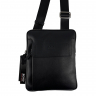 Сумка чоловіча через шкіряне плече Bond Non 1397-1 чорна