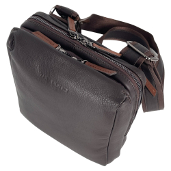 Сумка чоловіча шкіряна The Bond 1181-4 темно-коричнева