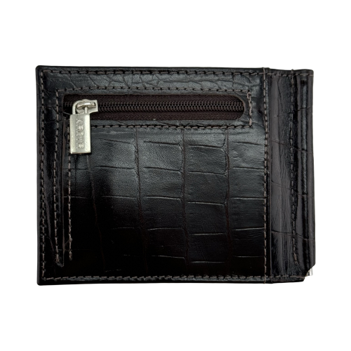 Кошелек-зажим для денег мужской кожаный Karya 0455-57 темно-коричневый