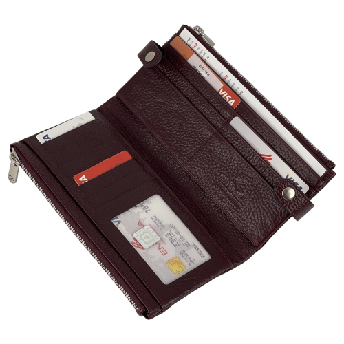 Гаманець жіночий шкіряний Eminsa 2117 18-6 бордовий