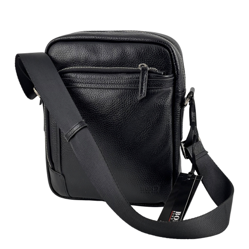 Сумка чоловіча шкіряна Bond 1086-281 чорна