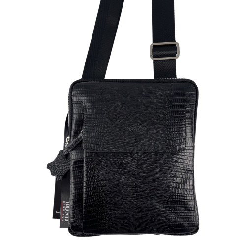 Сумка чоловіча через плече шкіряна Bond Non 1397-902 чорна