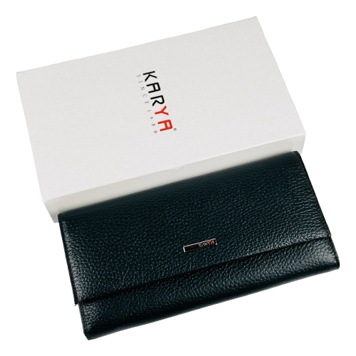 Кошелек женский кожаный Karya 1071-030 темно-зеленый