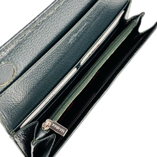 Кошелек женский кожаный Karya 1071-030 темно-зеленый