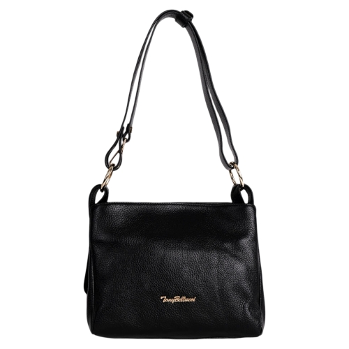 Сумка жіноча шкіряна Tony Bellucci 0653-281 чорна