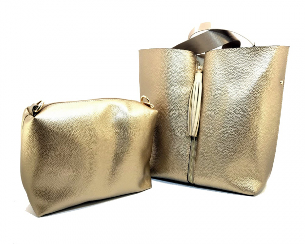 Сумка женская Vienca B1759 золотистая фото 2