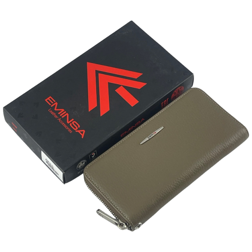 Кошелек женский кожаный Eminsa 2159 37-17 светло-коричневый