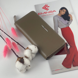 Кошелек женский кожаный Eminsa 2159 37-17 светло-коричневый