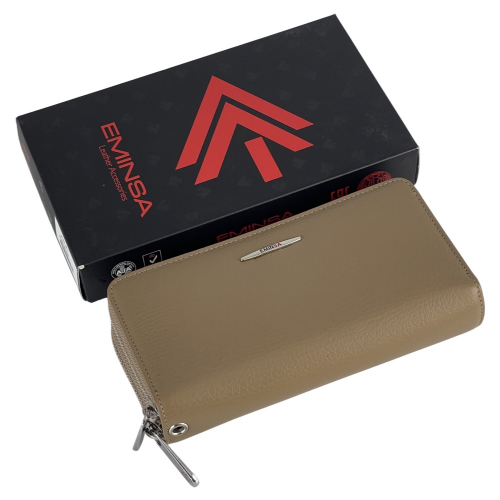 Кошелек женский кожаный Eminsa 2160 37-37 бежевый