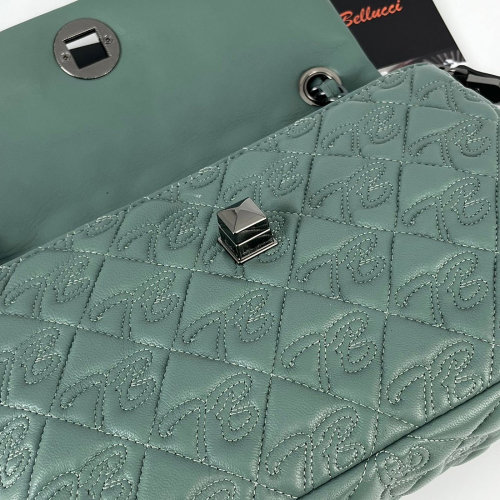 Сумка женская кожаная Tony Bellucci 0459-2023 бирюзовая