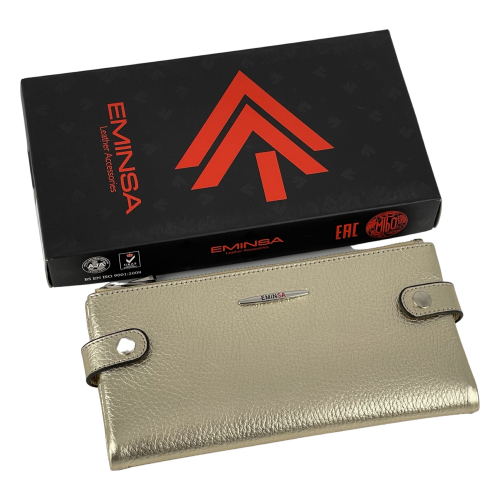 Кошелек женский кожаный Eminsa 2117 32-10 золотистый