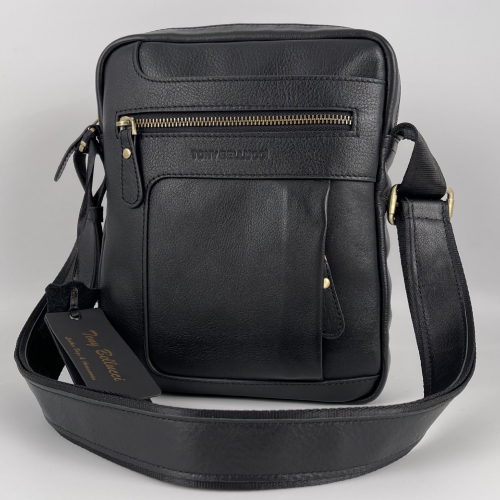 Сумка мужская кожаная Tony Bellucci T5225-1 черная