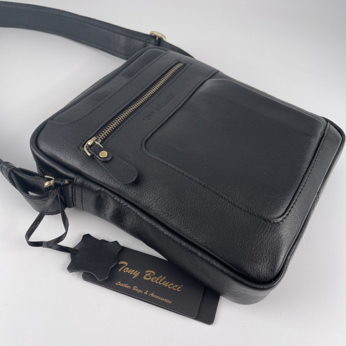 Сумка мужская кожаная Tony Bellucci T5225-1 черная