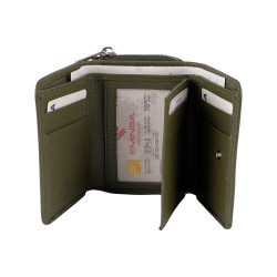 Кошелек женский кожаный Eminsa 2032 18-36 оливковый