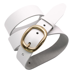 Ремінь жіночий шкіряний Кремінь 05.35.00.29 білий 115 см